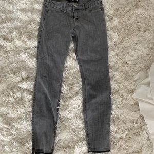 Hollister gray wash jean leggings